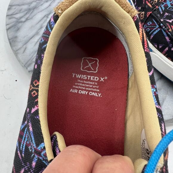 Twisted X Womens 9 Shoes Southwest Aztec Boat Classic Kicks Lace Up Sneaker - Picture 10 of 14